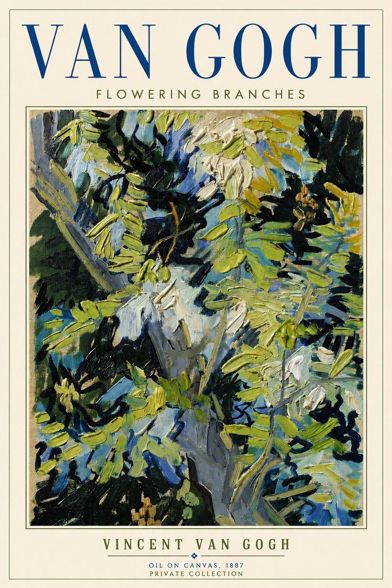 Van Gogh Flowering Branches No4 - Póster