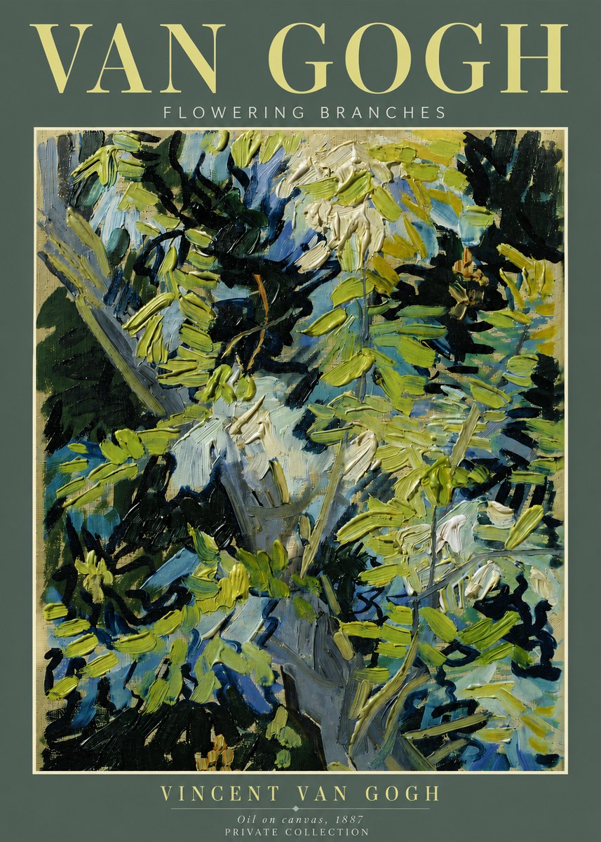 Van Gogh Flowering Branches No5 - Póster