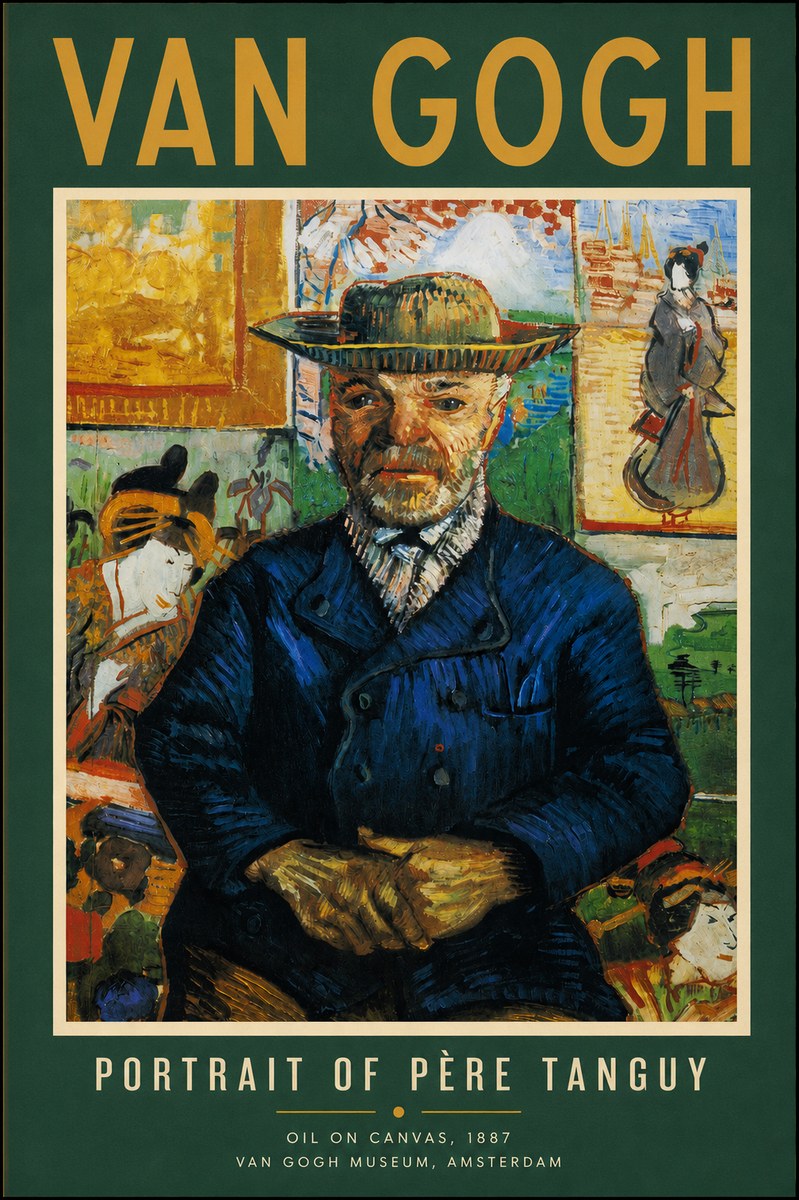 Van Gogh Portrait of Père Tanguy II No2 - Póster