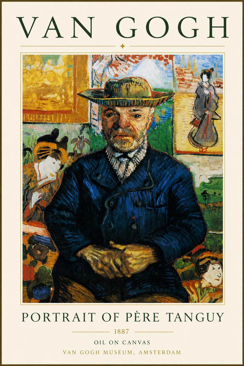 Van Gogh Portrait of Père Tanguy II No4 - Póster