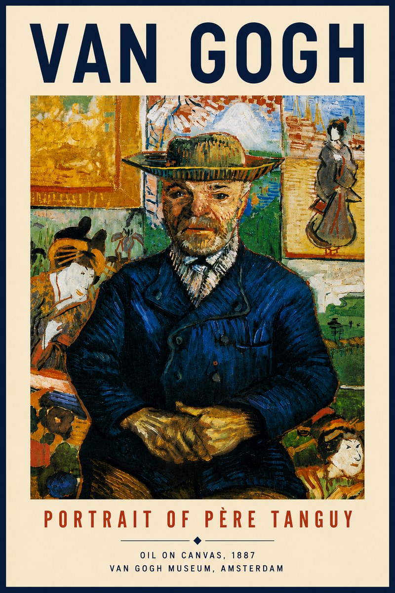 Van Gogh Portrait of Père Tanguy II No5 - Póster
