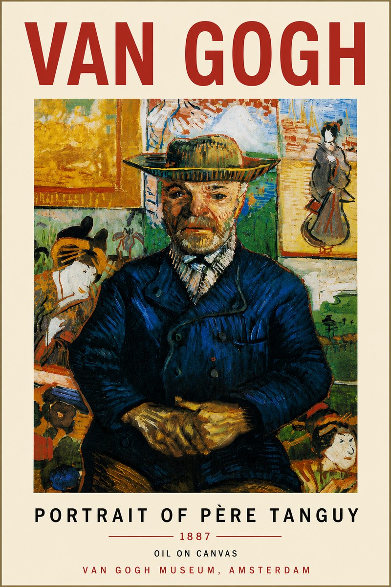 Van Gogh Portrait of Père Tanguy II No6 - Póster