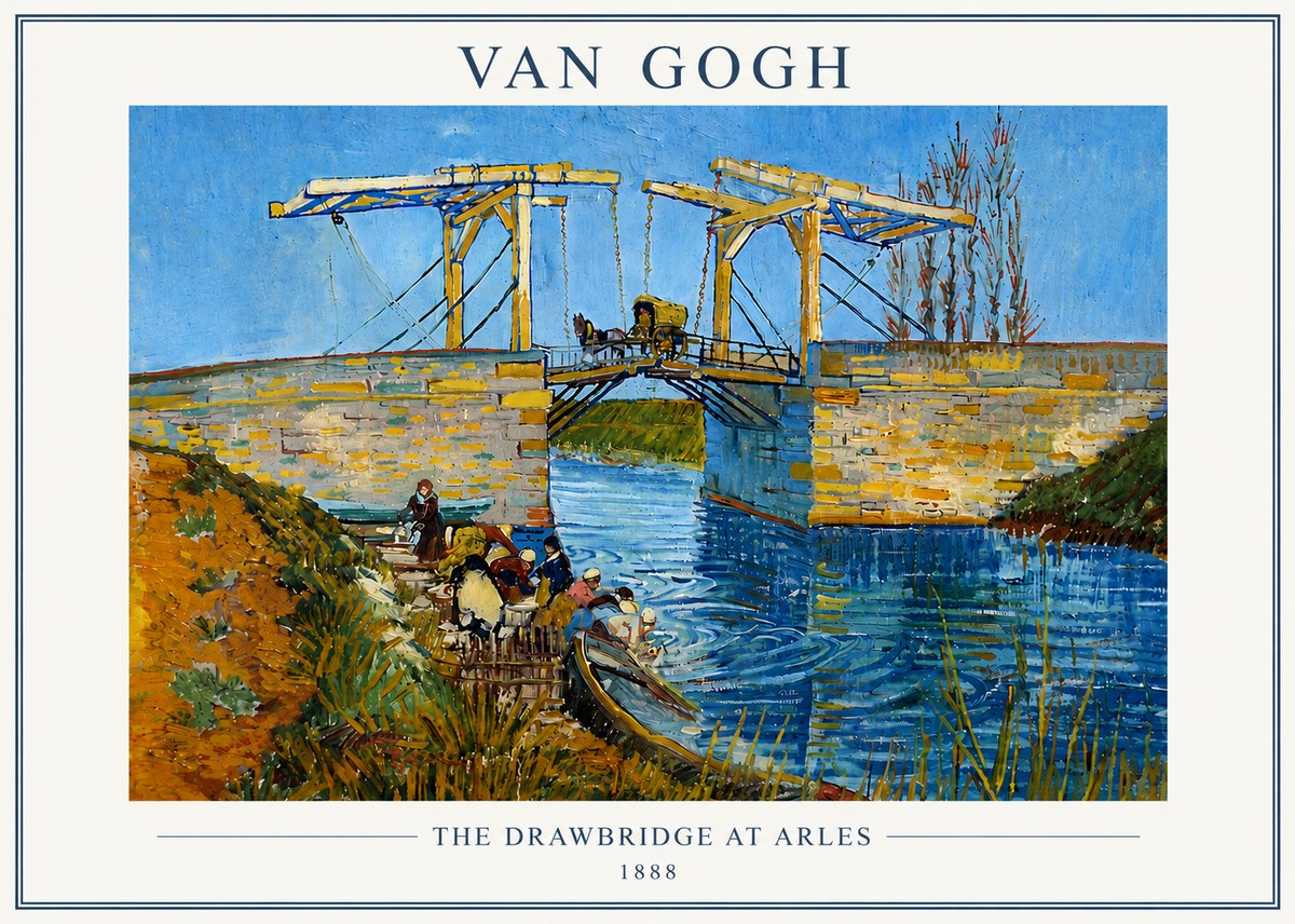 Van Gogh The Drawbridge at Arles I No6 - Póster