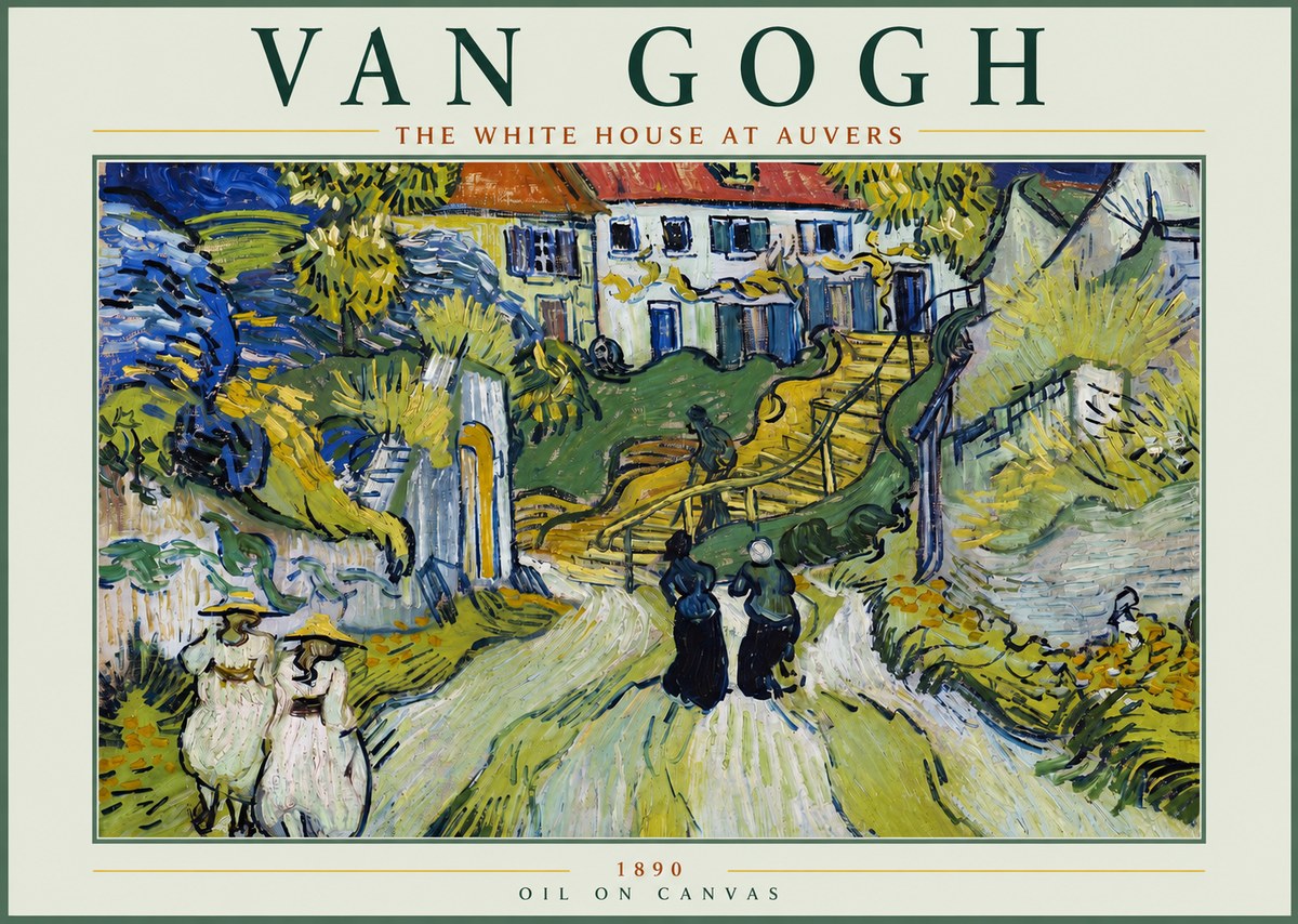 Van Gogh The White House at Auvers No2 - Póster