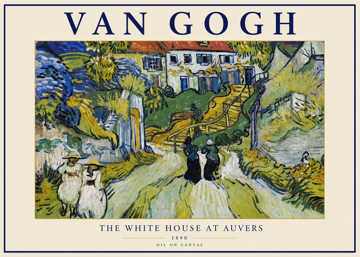 Van Gogh The White House at Auvers No3 - Póster