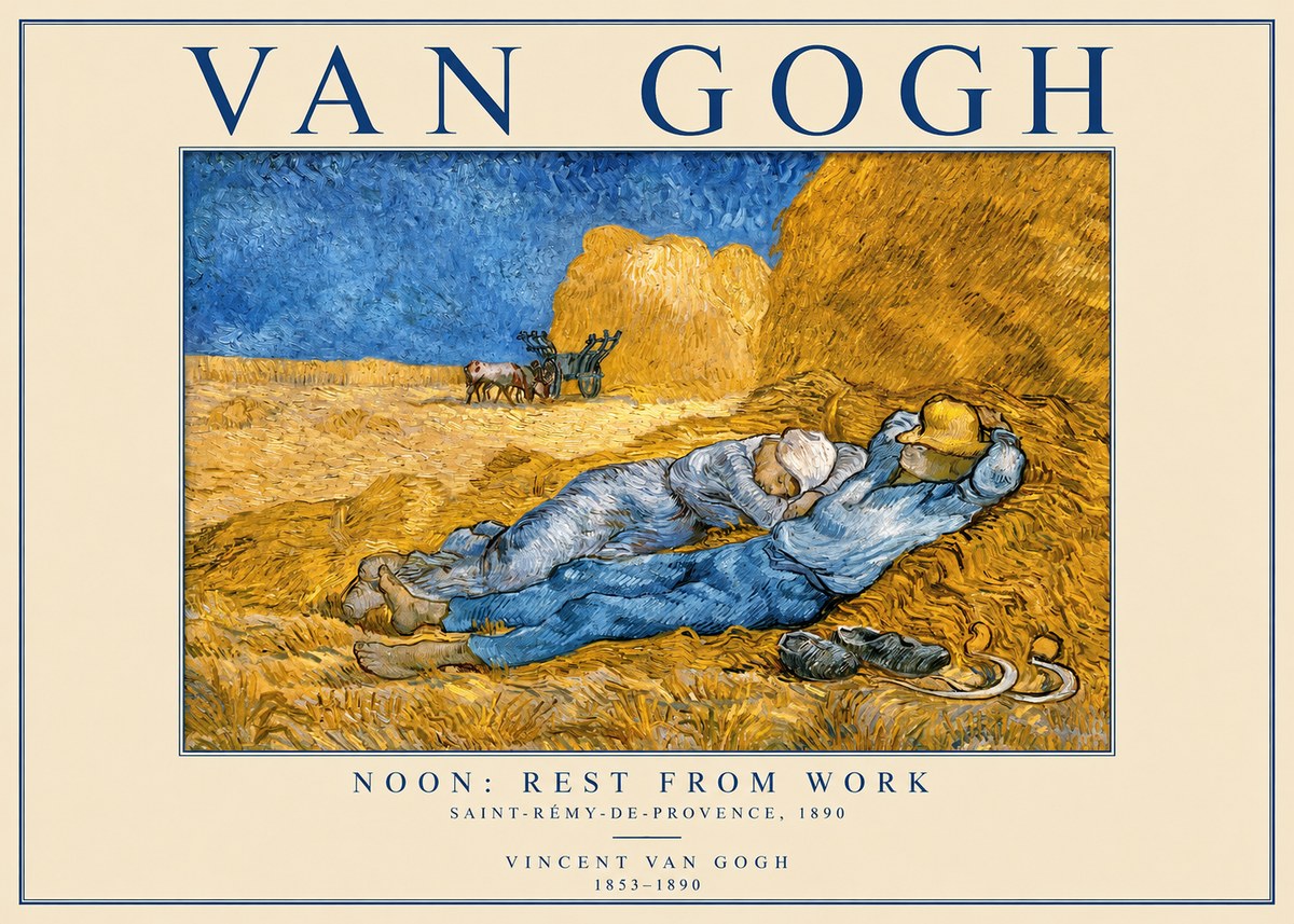 Van Gogh Noon: Rest from Work No1 - Póster