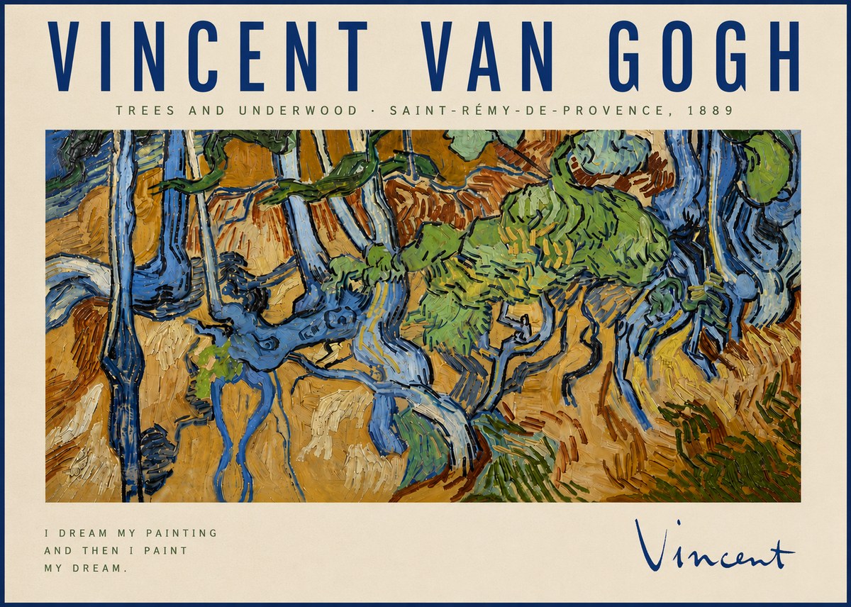 Van Gogh Trees and Underwood No4 - Póster
