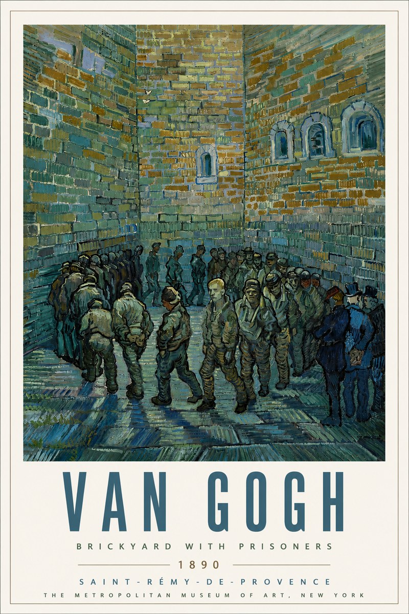 Van Gogh Brickyard with Prisoners No4 - Póster