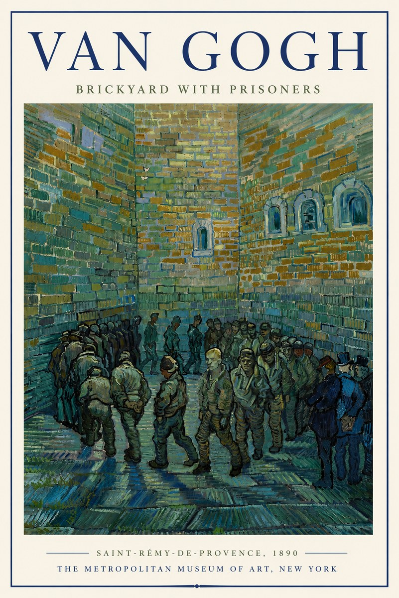 Van Gogh Brickyard with Prisoners No6 - Póster