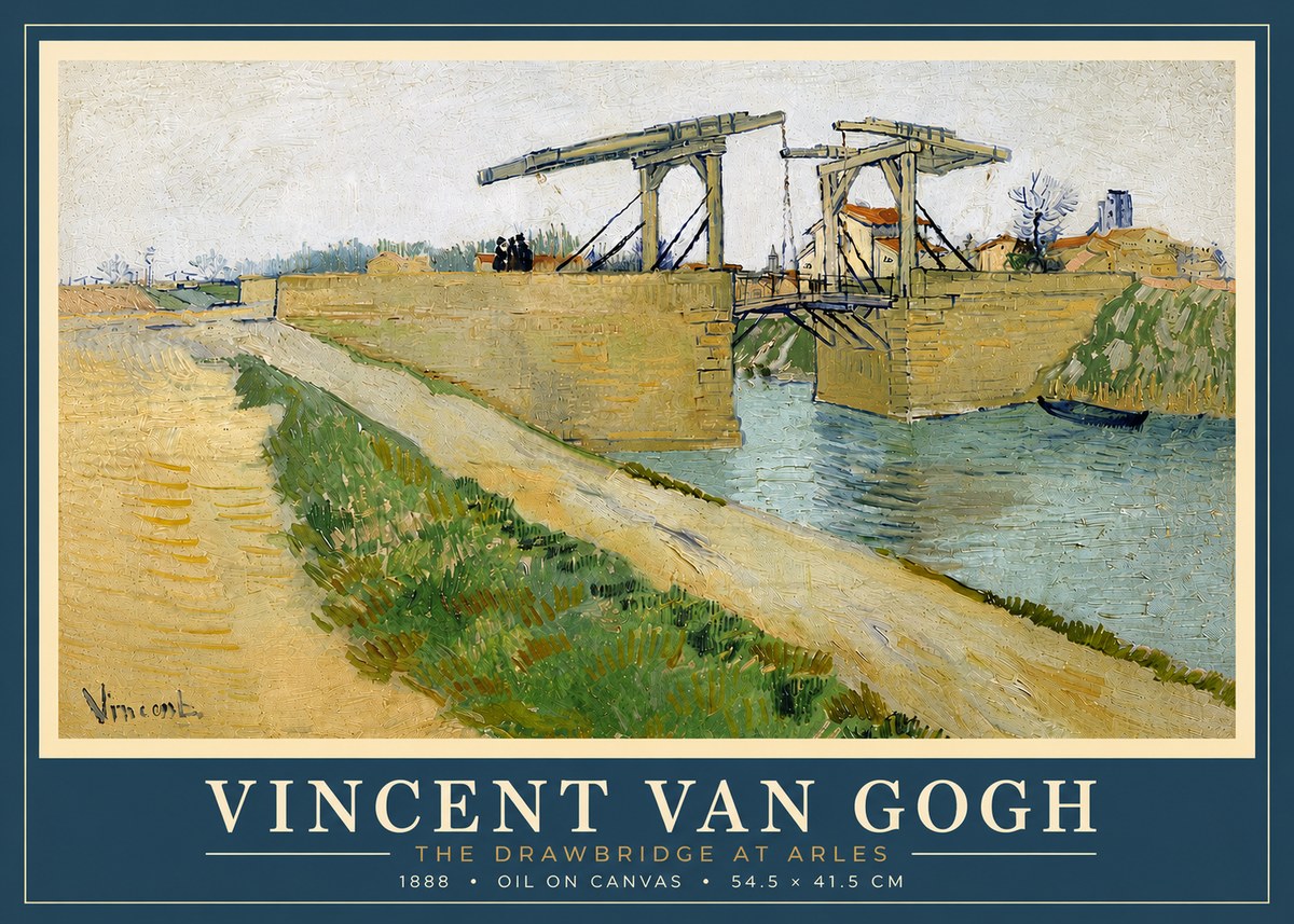Van Gogh The Drawbridge at Arles II No6 - Póster