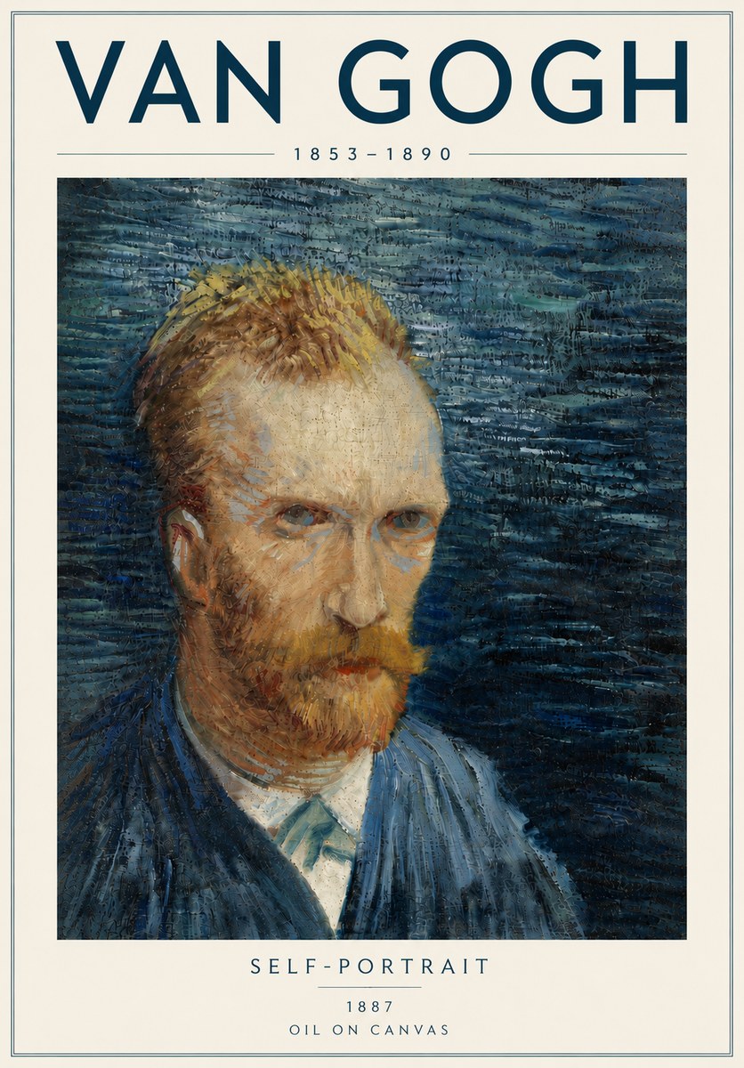 Van Gogh Self-portrait VI No5 - Póster