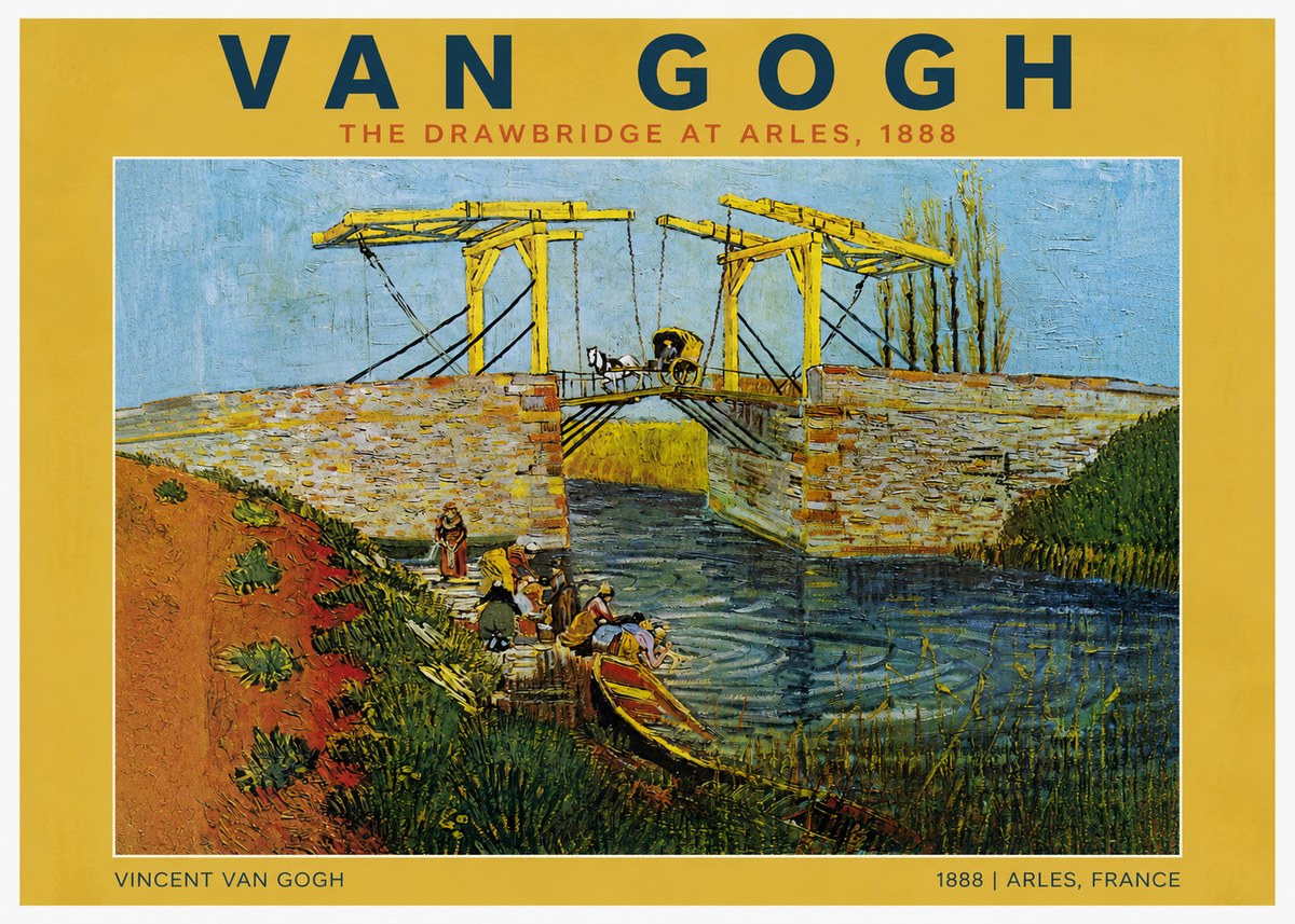 Van Gogh The Drawbridge at Arles III No2 - Póster