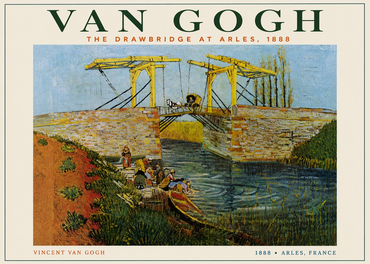 Van Gogh The Drawbridge at Arles III No4 - Póster