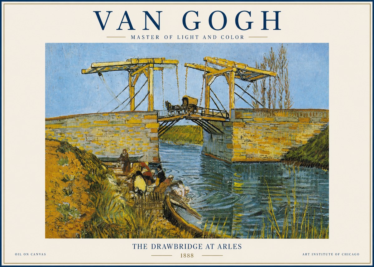 Van Gogh The Drawbridge at Arles IV No2 - Póster