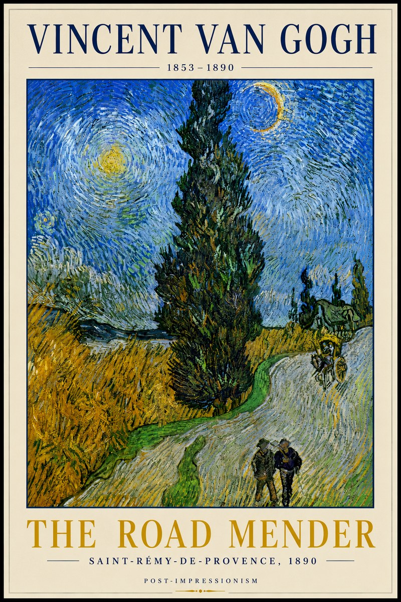 Van Gogh The Road Mender II No5 - Póster