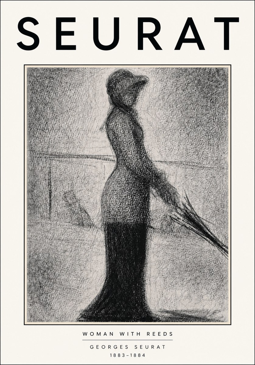 Seurat Woman with Reeds No5 - Póster