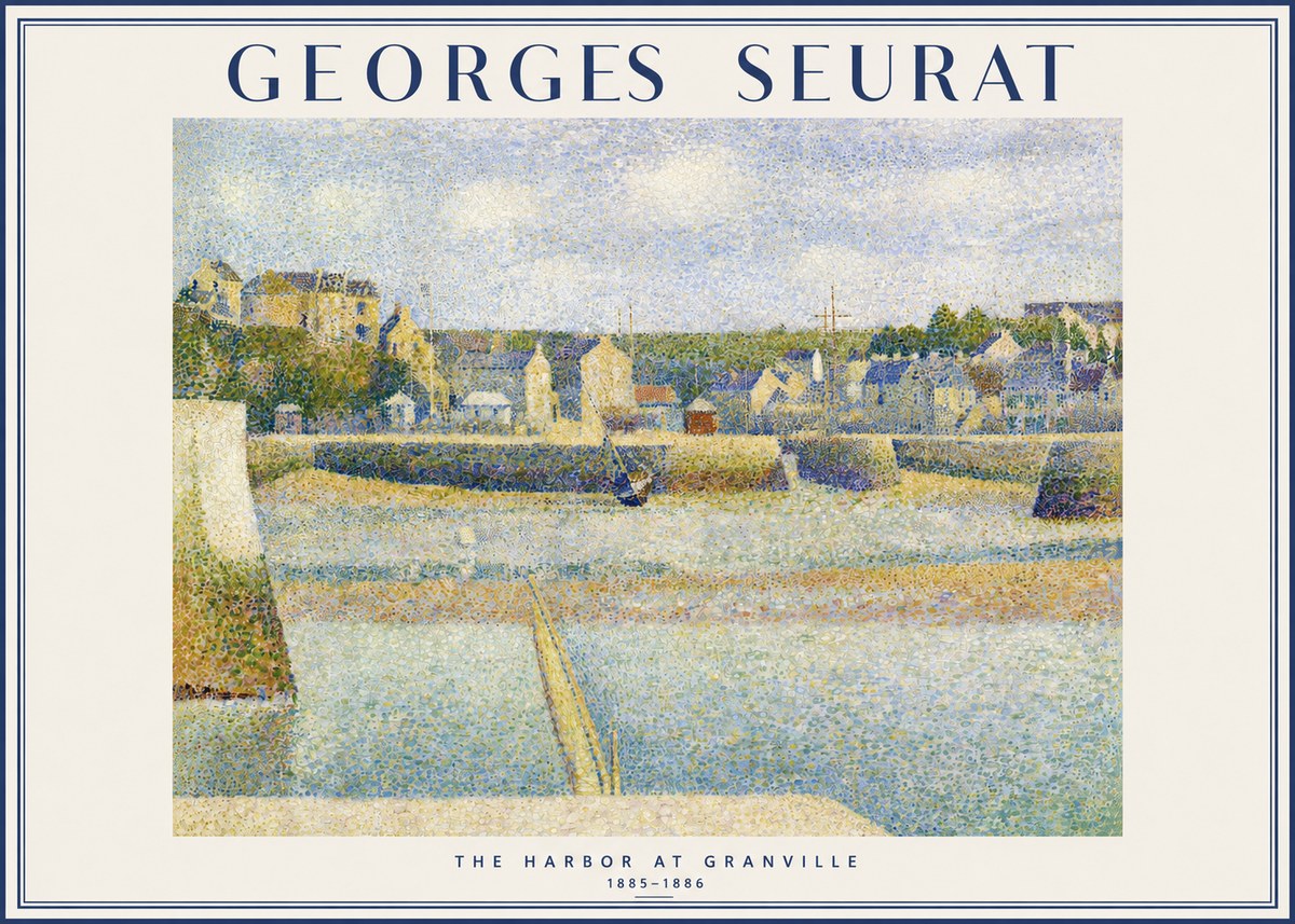 Seurat The Harbor at Granville No3 - Póster