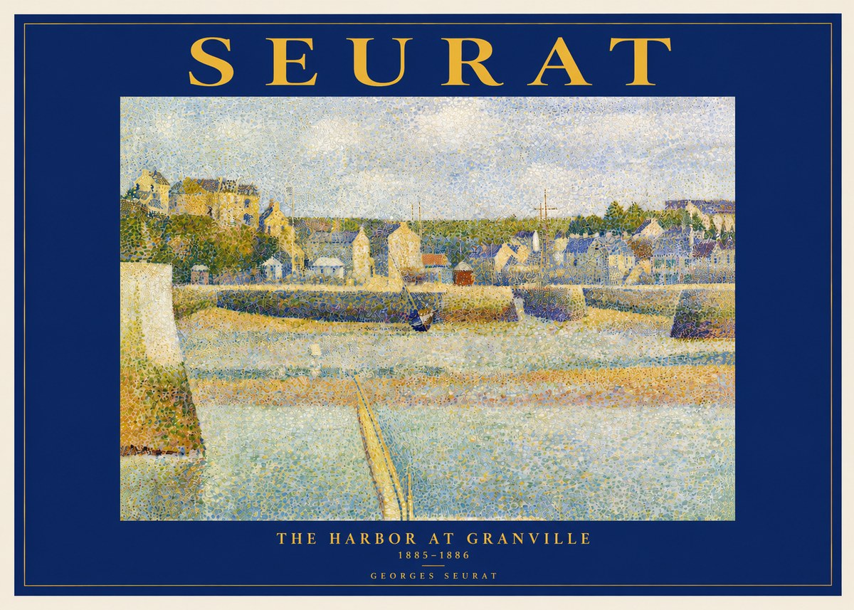 Seurat The Harbor at Granville No4 - Póster