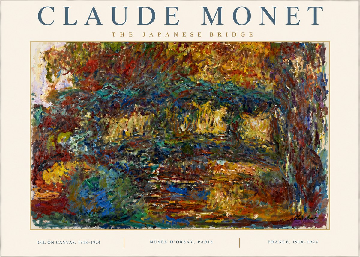 Monet The Japanese Bridge I No6 - Póster