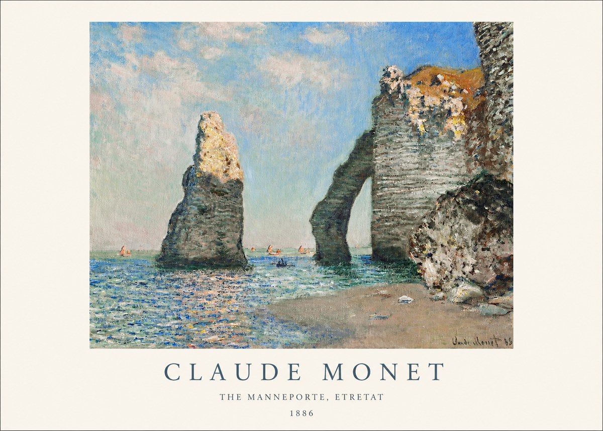 Monet The Manneporte, Etretat No1 - Póster