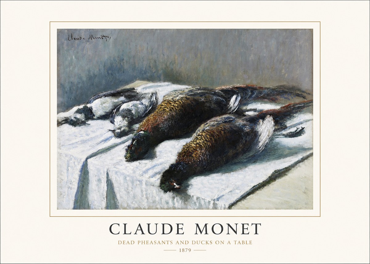 Monet Dead Pheasants and Ducks on a Table No1 - Póster