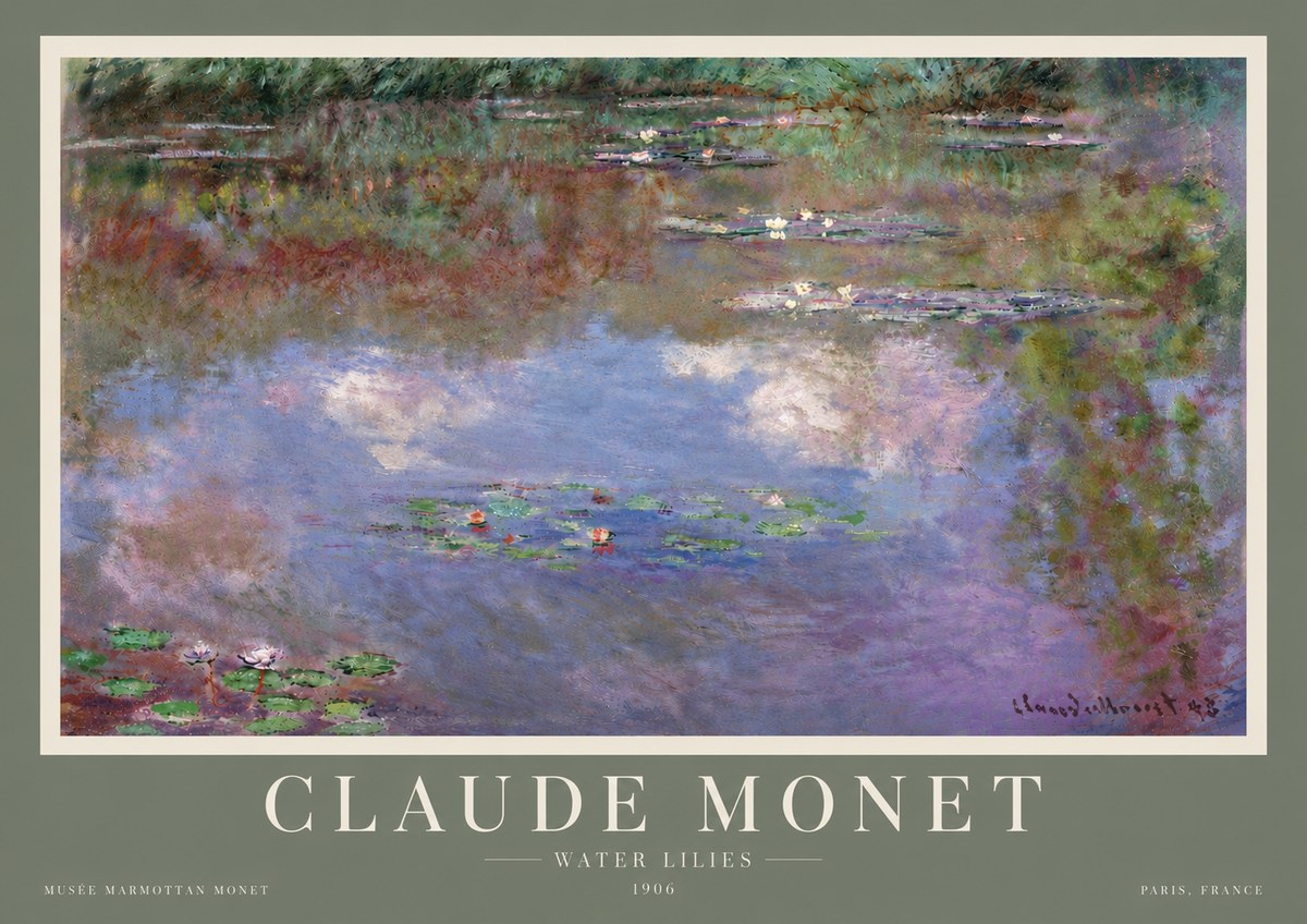 Monet Water Lilies VI No5 - Póster