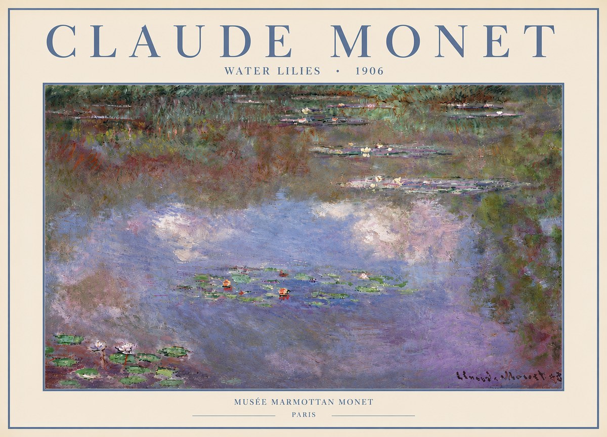 Monet Water Lilies VI No6 - Póster