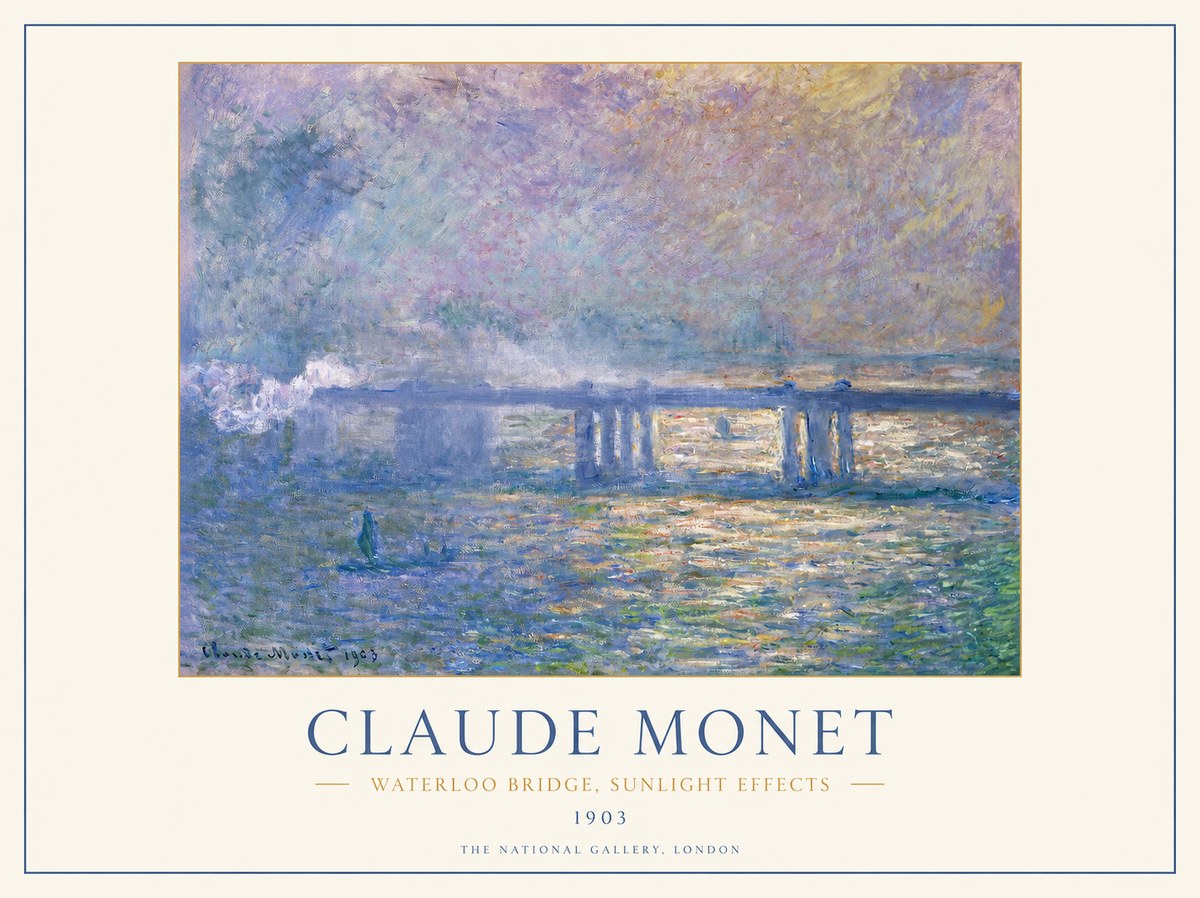 Monet Waterloo Bridge, Sunlight Effects No1 - Póster