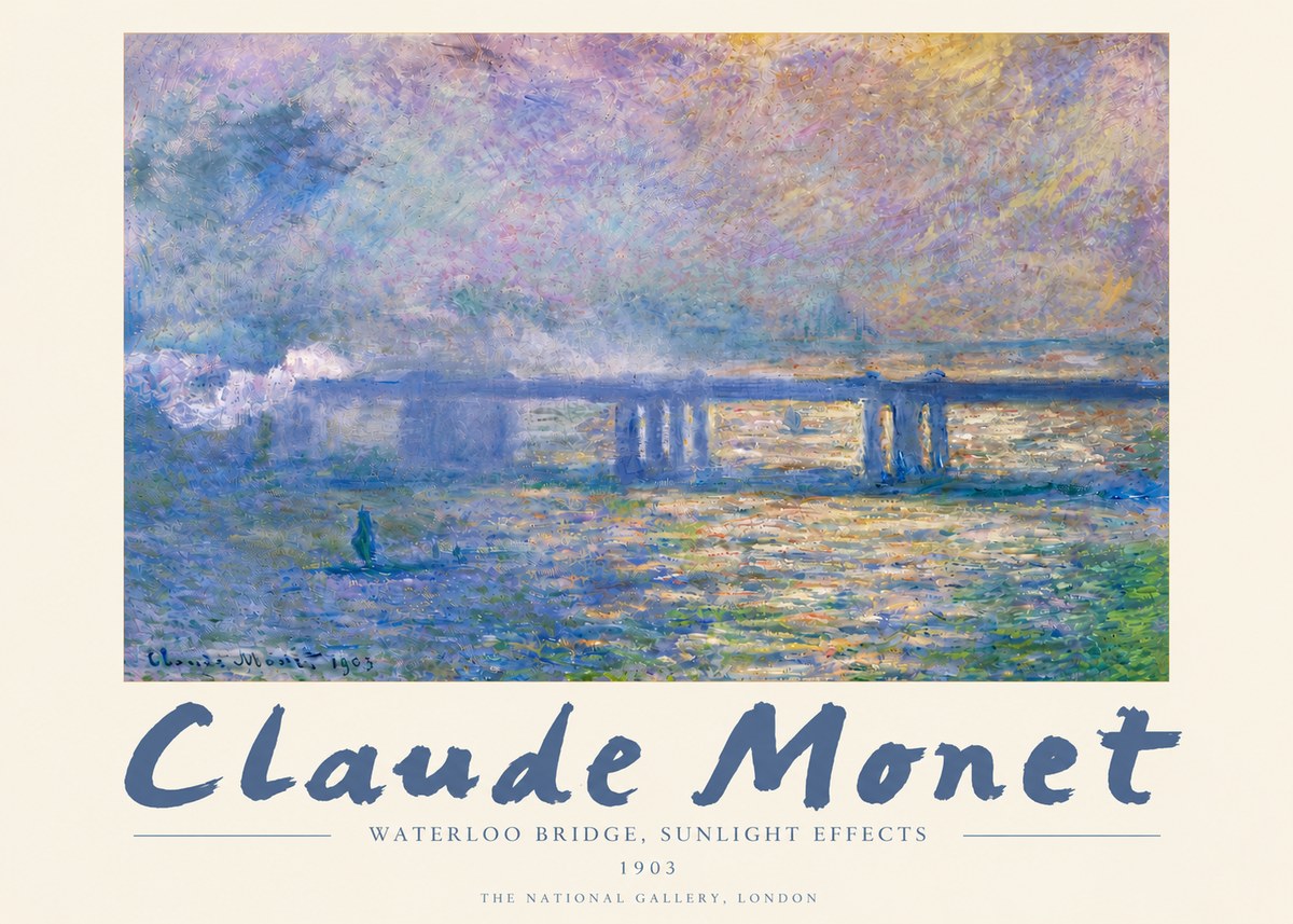 Monet Waterloo Bridge, Sunlight Effects No5 - Póster