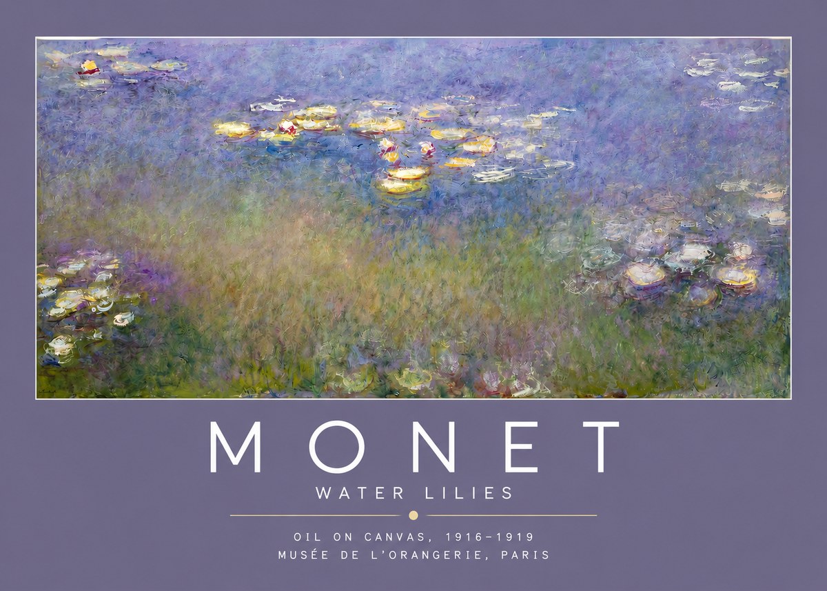 Monet Water Lilies VII No2 - Póster