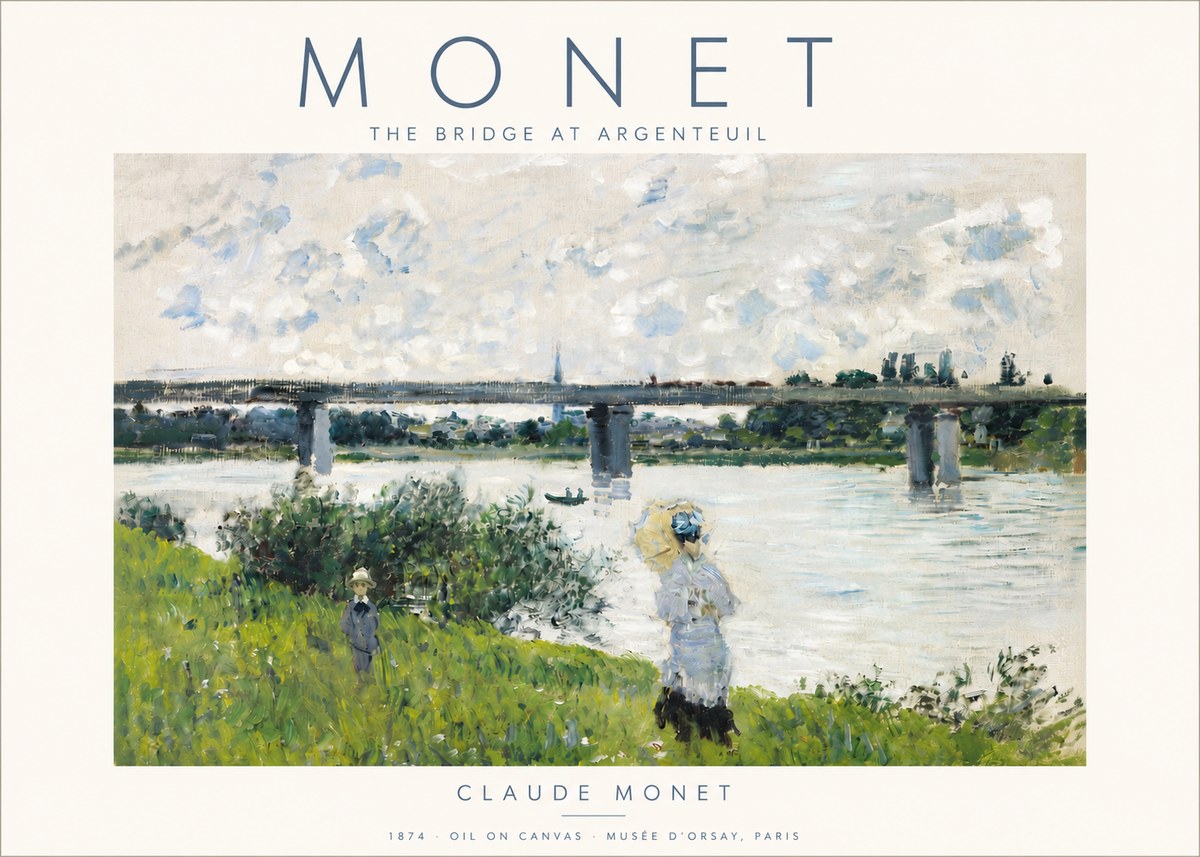 Monet The Bridge at Argenteuil II No4 - Póster
