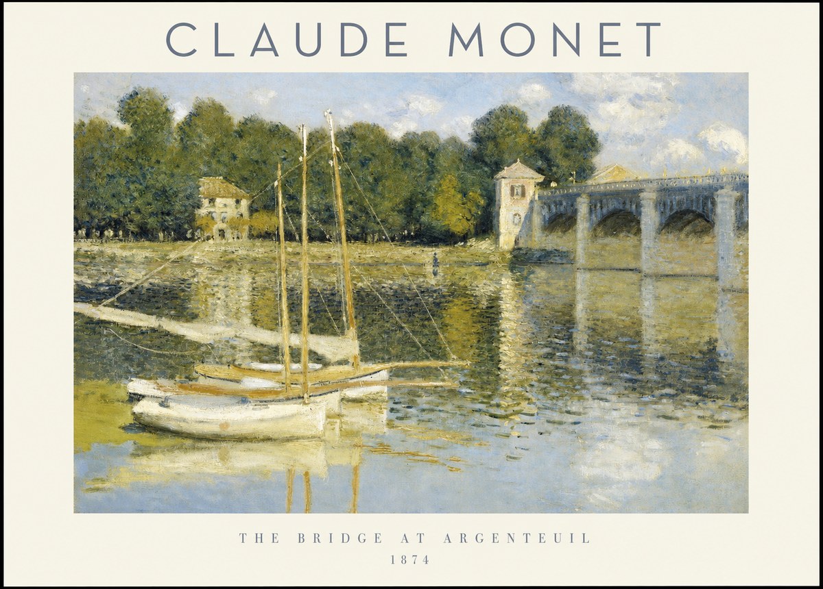 Monet The Bridge at Argenteuil III No1 - Póster