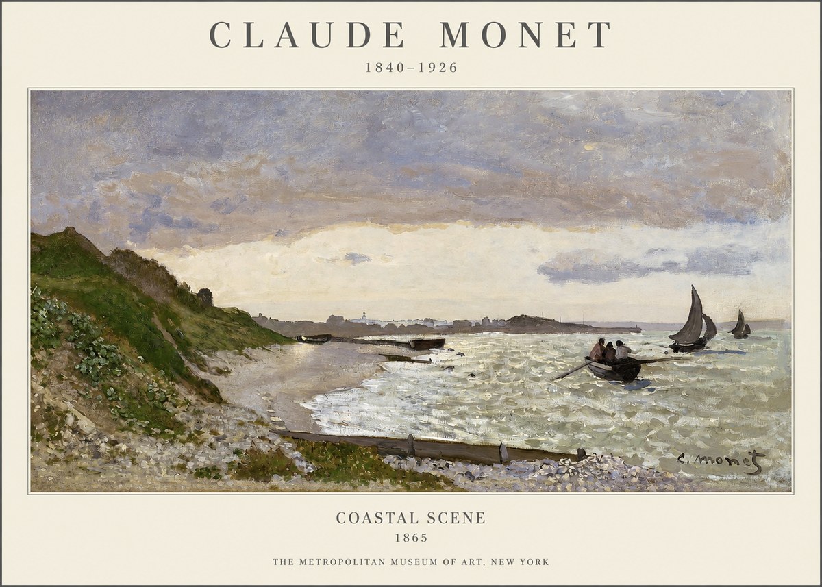Monet Coastal Scene No1 - Póster
