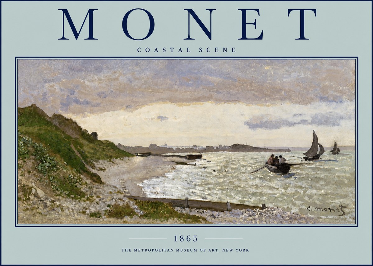 Monet Coastal Scene No2 - Póster