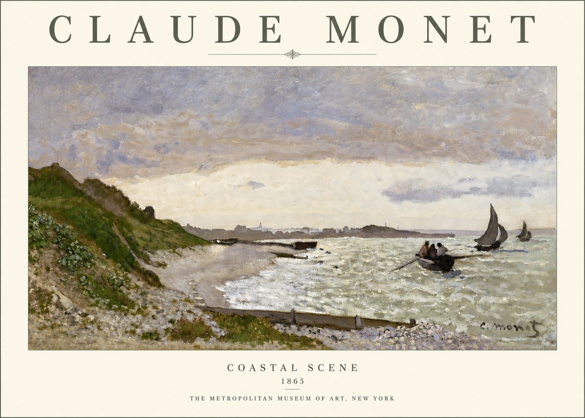 Monet Coastal Scene No3 - Póster