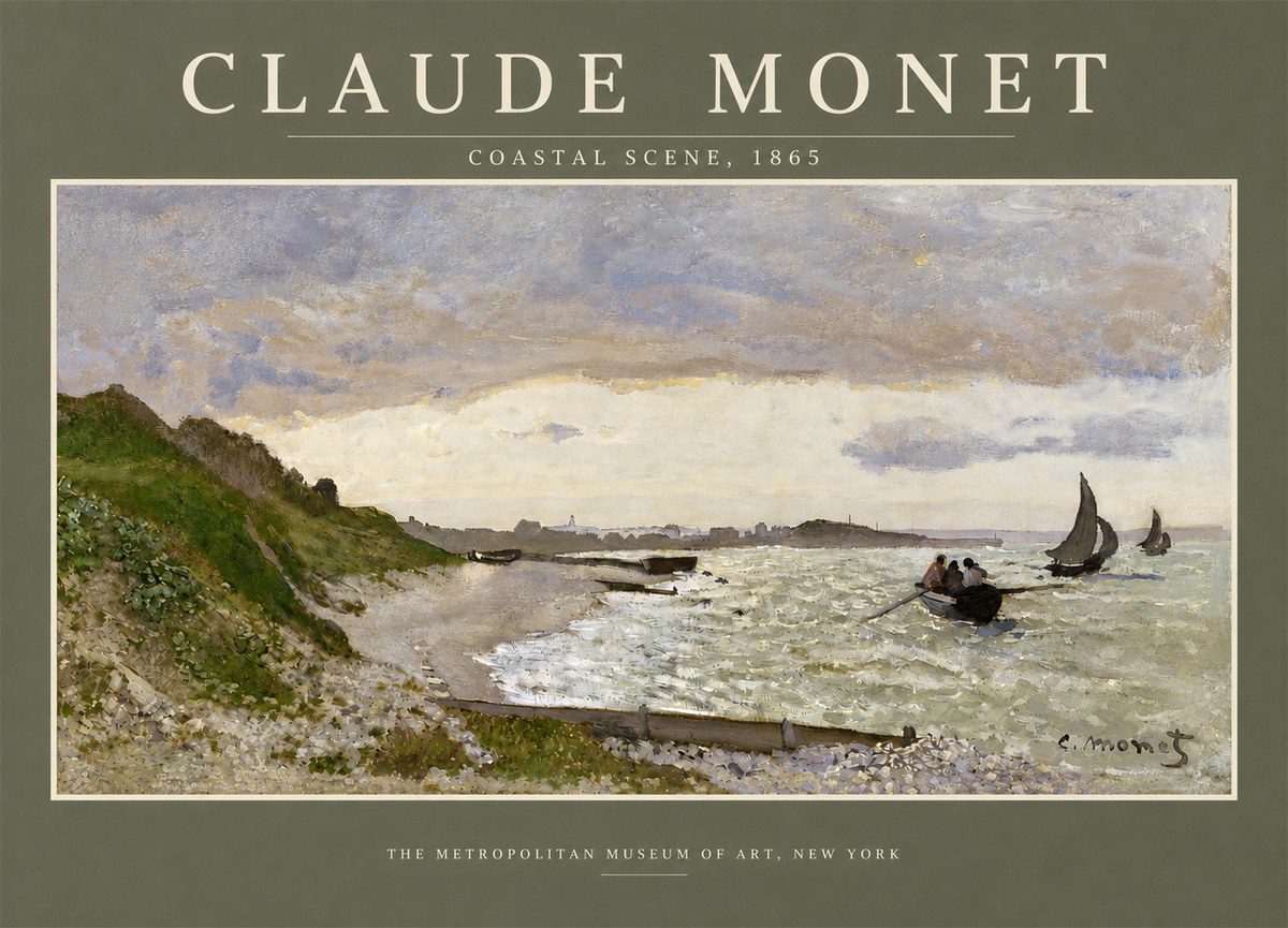 Monet Coastal Scene No4 - Póster