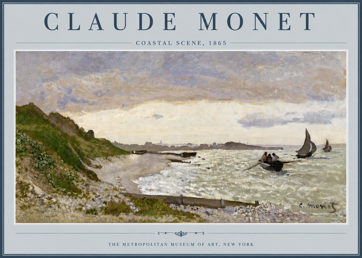 Monet Coastal Scene No6 - Póster