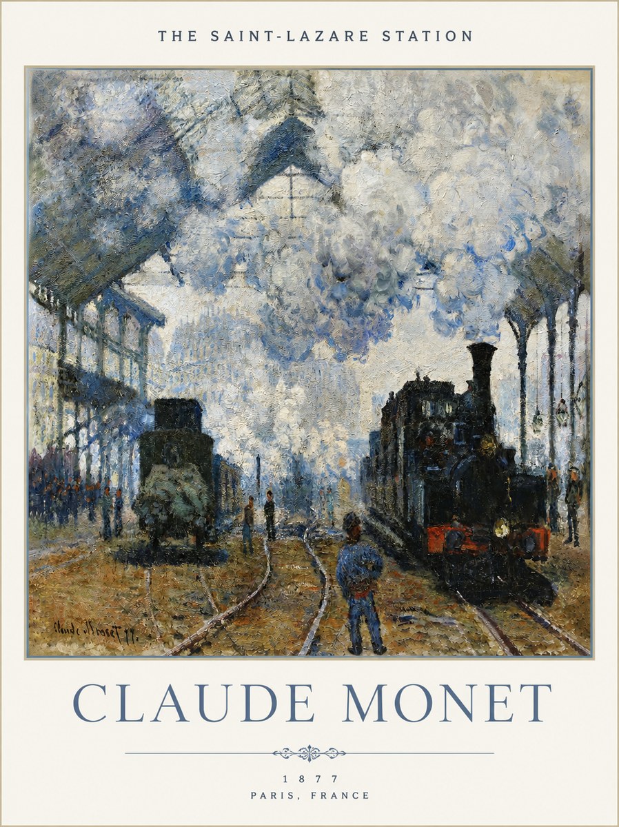 Monet The Saint-lazare Station No4 - Póster