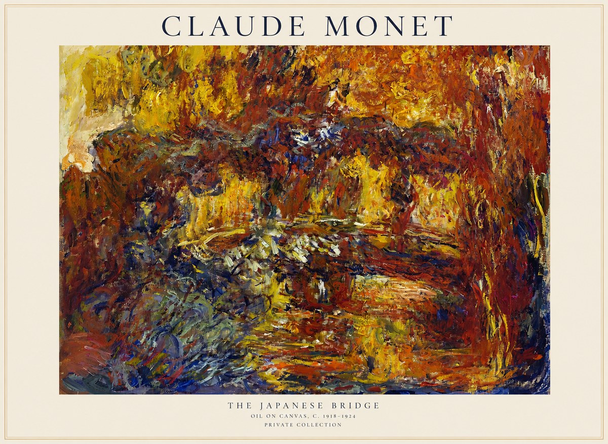Monet The Japanese Bridge II No1 - Póster