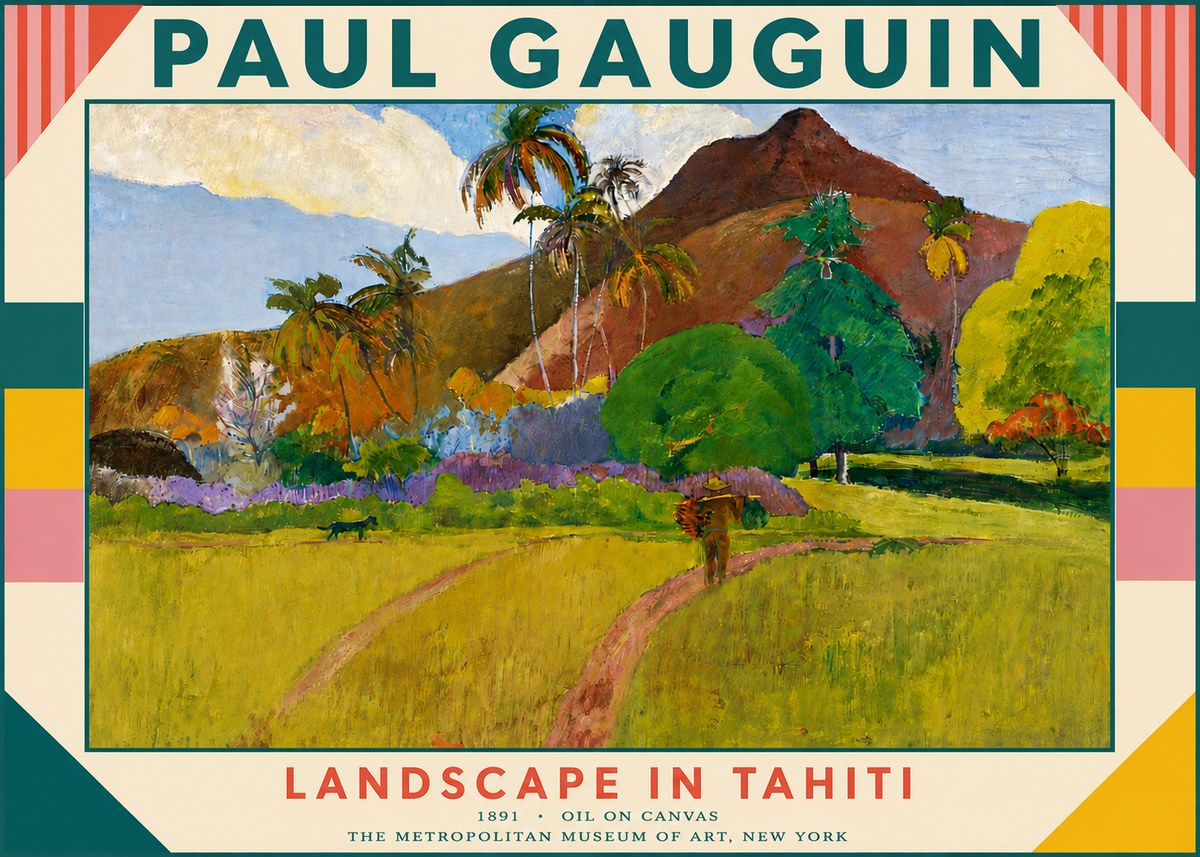 Paul Gauguin Landscape in Tahiti II No5 - Póster