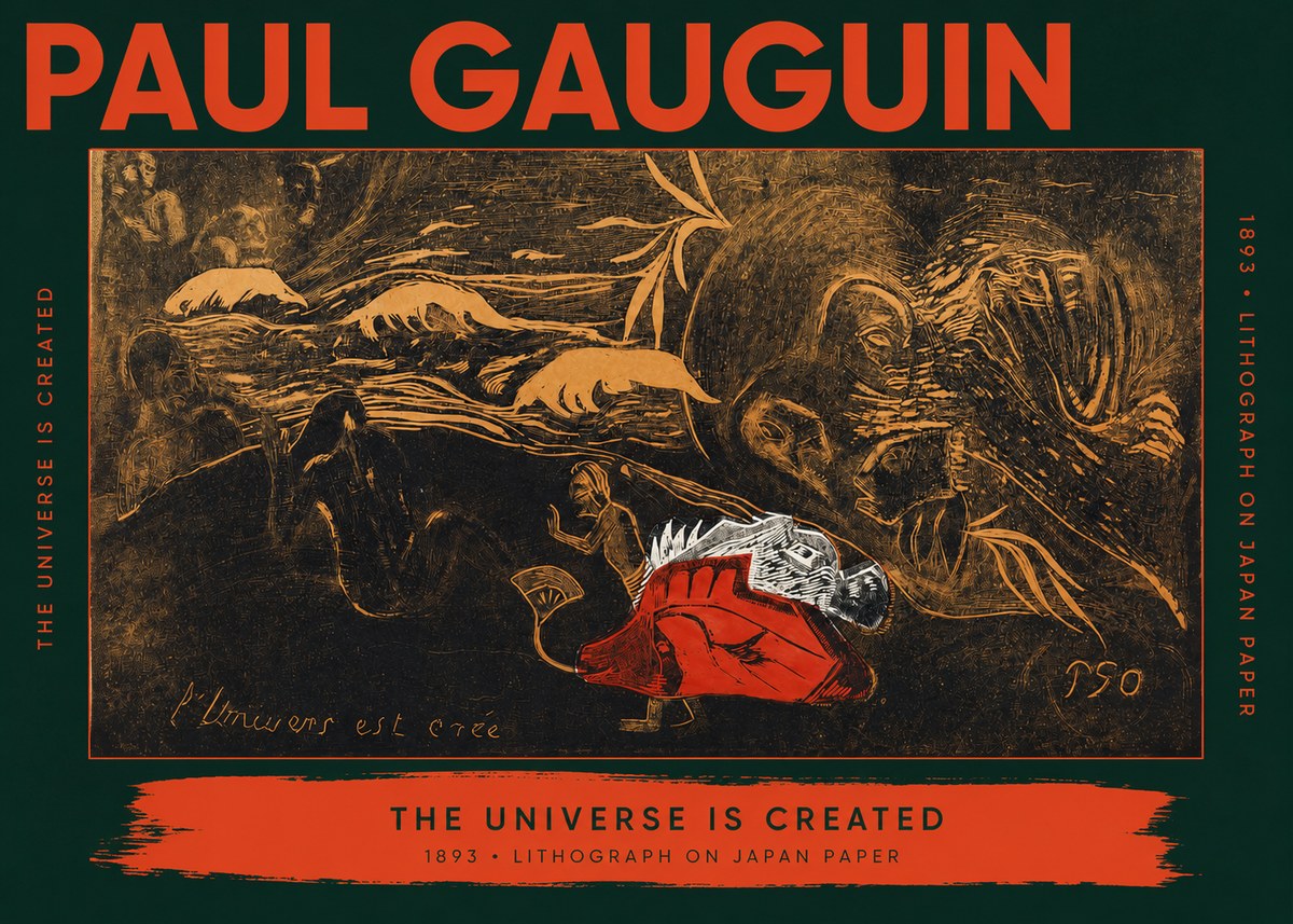 Paul Gauguin The Universe Is Created III No2 - Póster