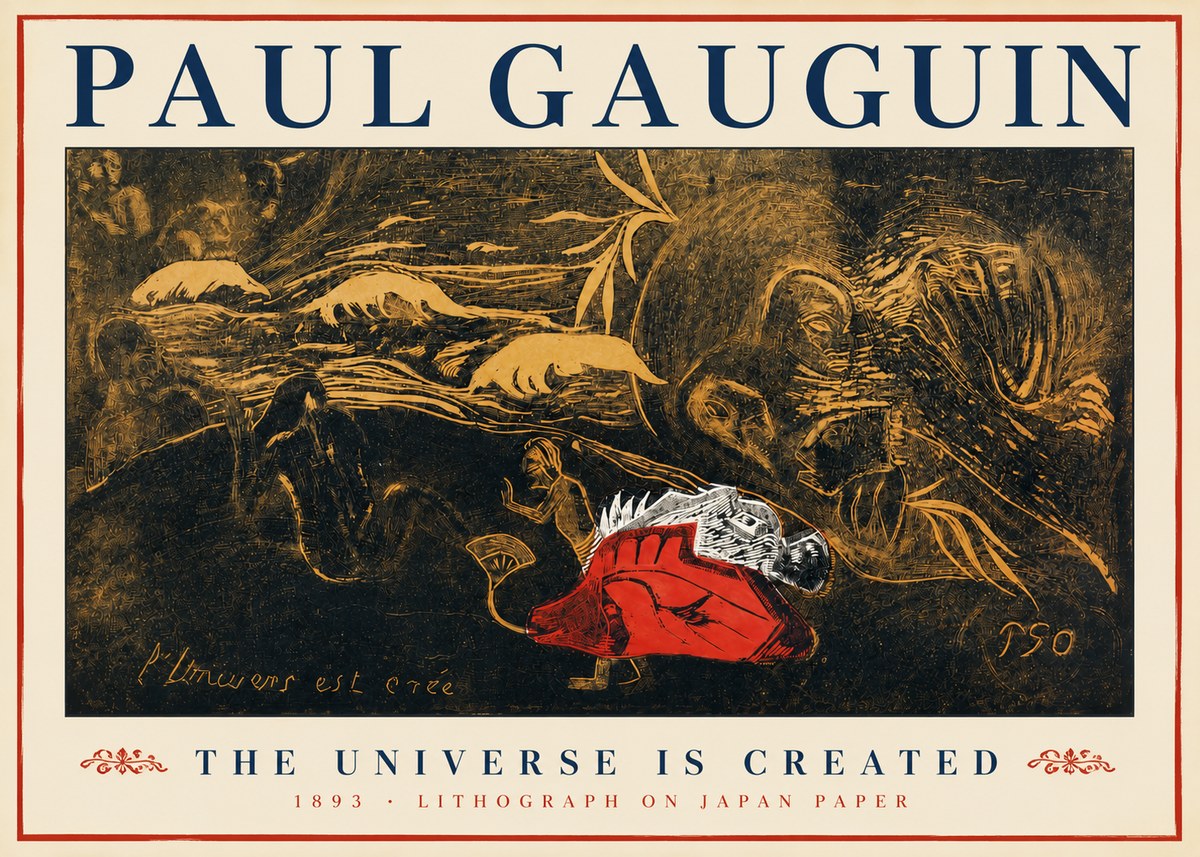 Paul Gauguin The Universe Is Created III No3 - Póster