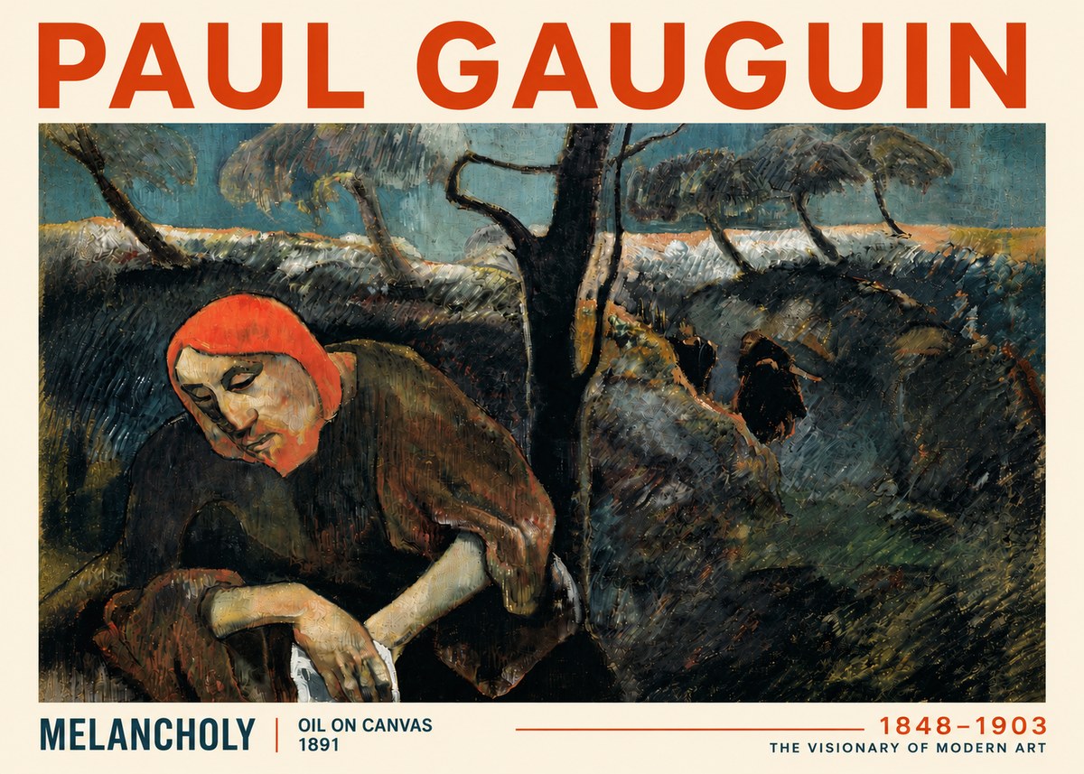 Paul Gauguin Melancholy No4 - Póster