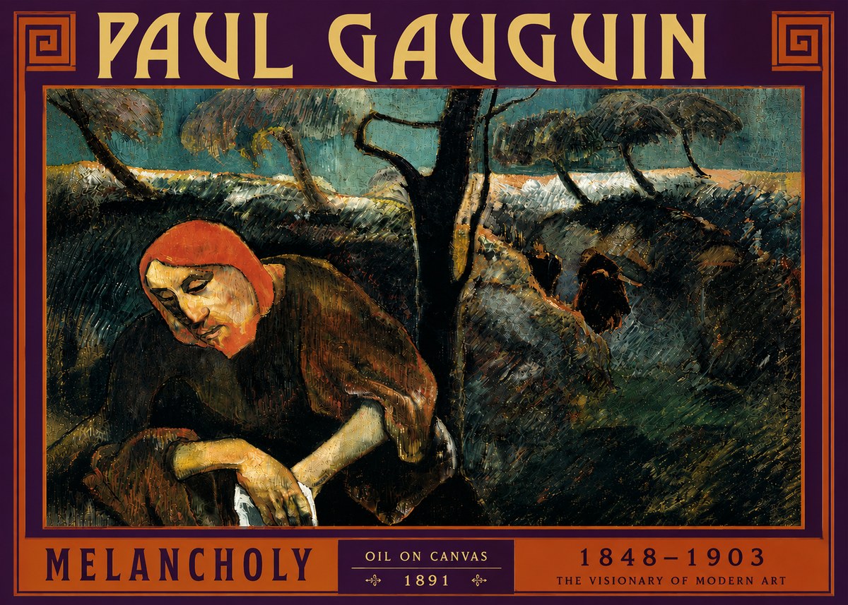 Paul Gauguin Melancholy No5 - Póster