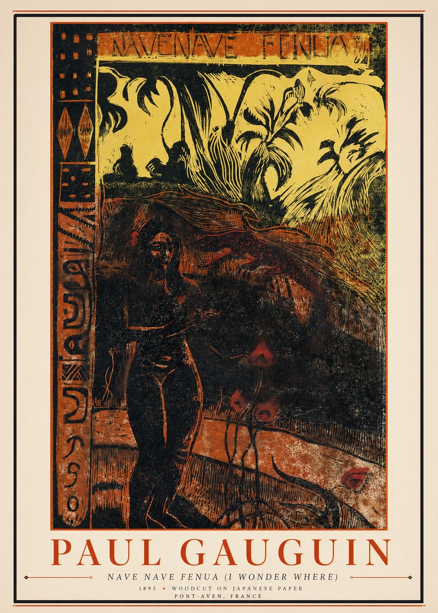 Paul Gauguin Nave Nave Fenua (I Wonder Where) No1 - Póster