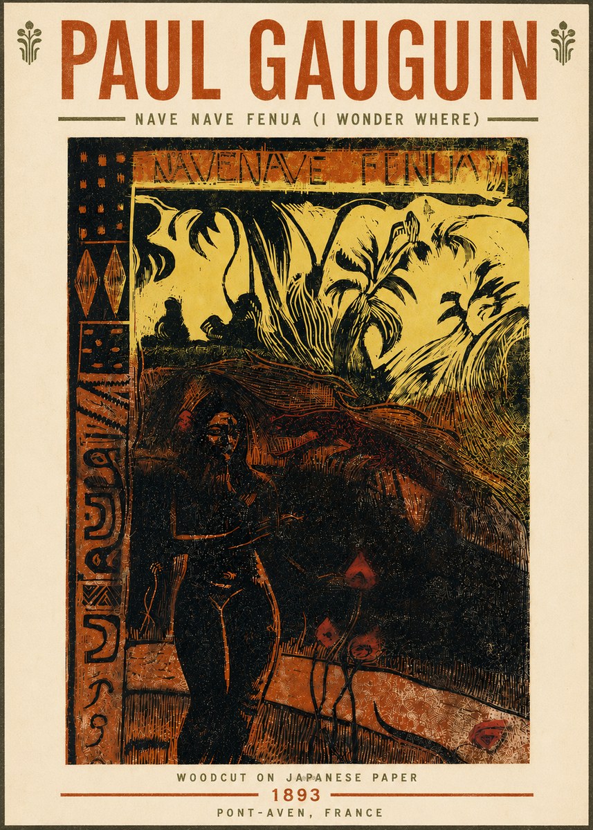 Paul Gauguin Nave Nave Fenua (I Wonder Where) No4 - Póster