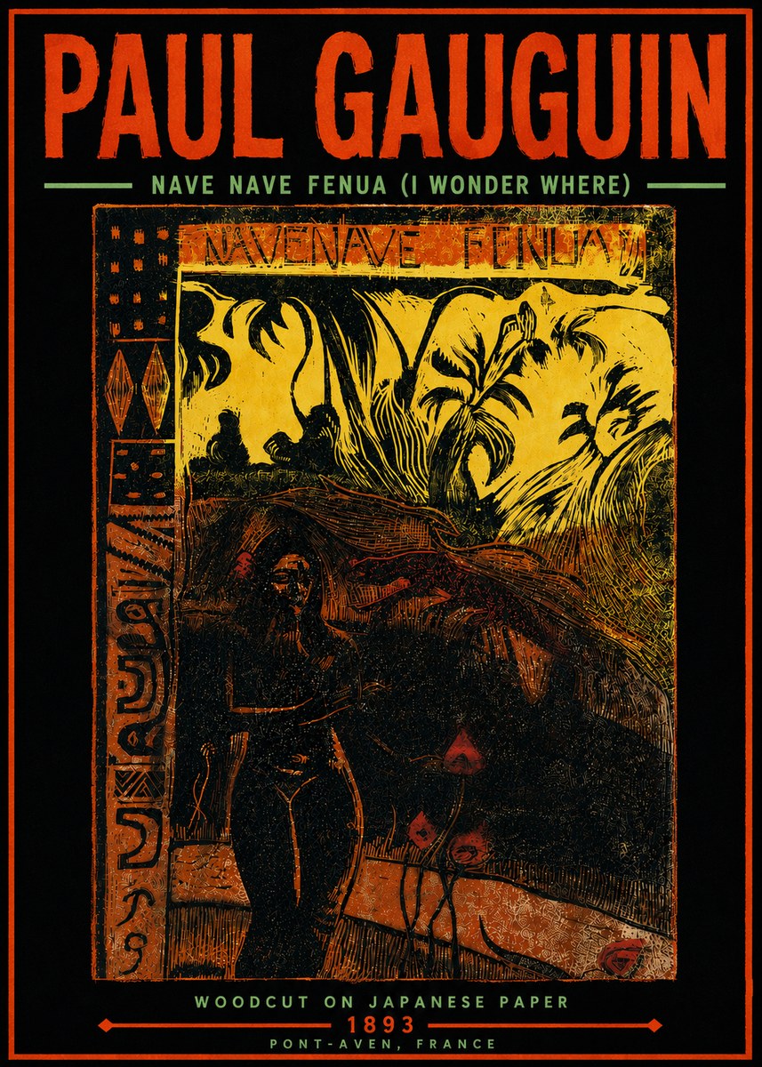 Paul Gauguin Nave Nave Fenua (I Wonder Where) No5 - Póster