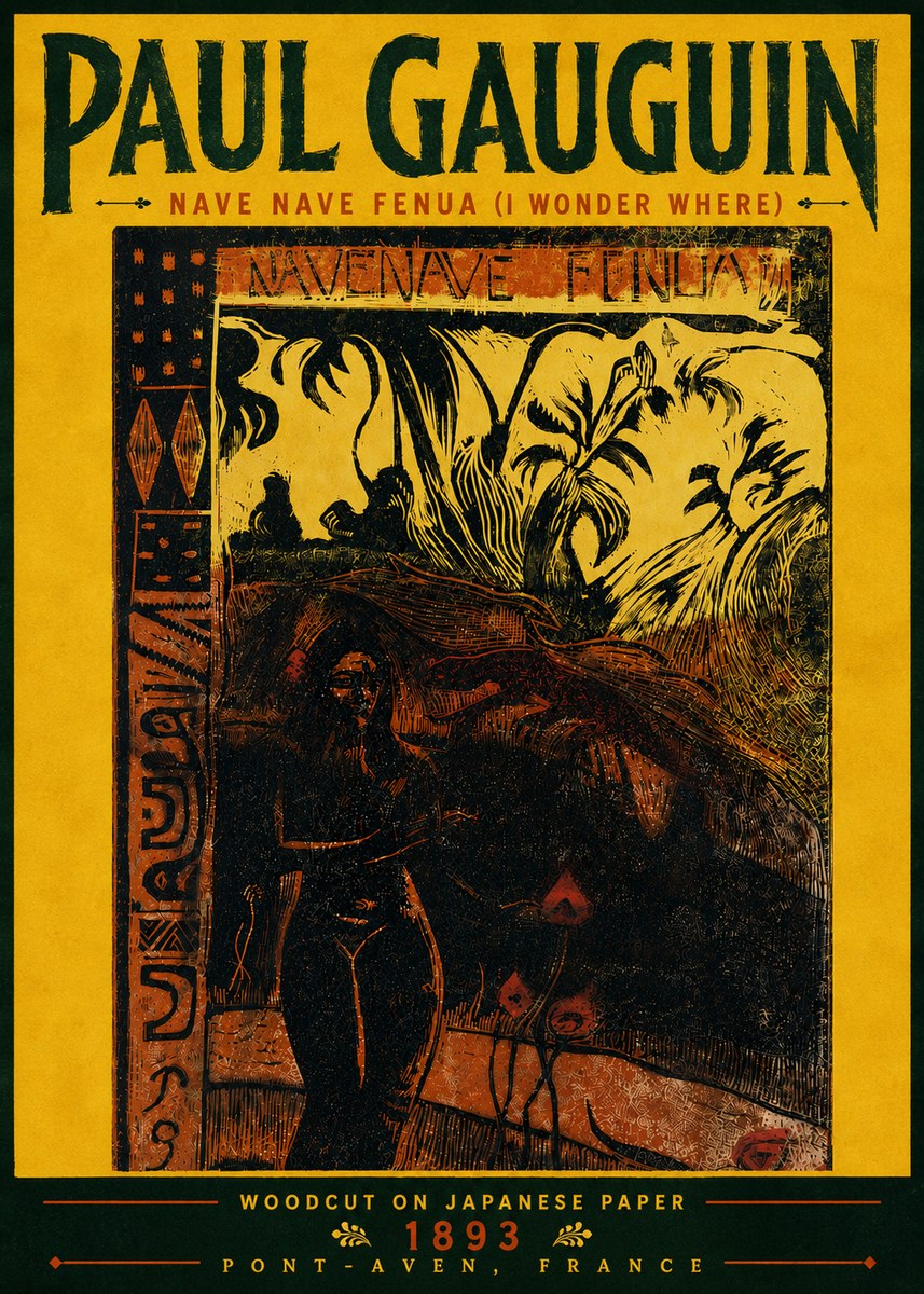 Paul Gauguin Nave Nave Fenua (I Wonder Where) No6 - Póster