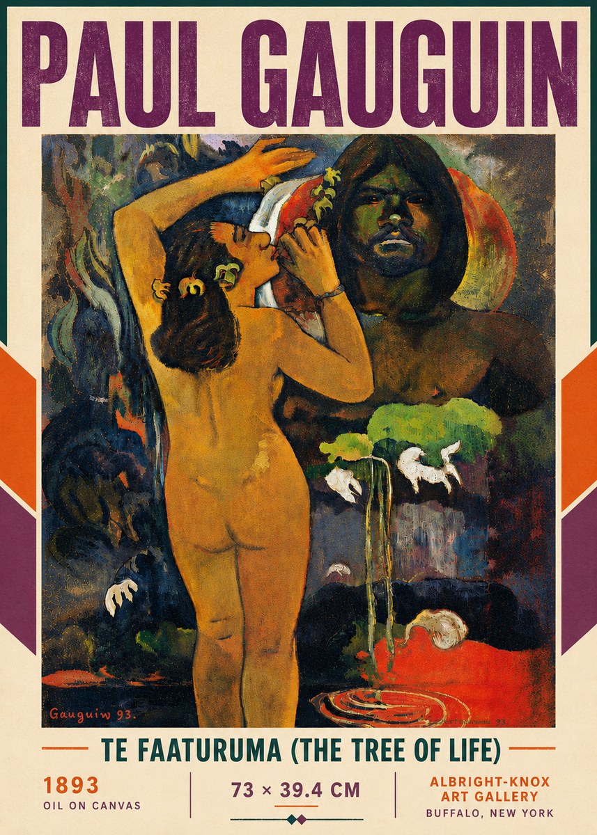 Paul Gauguin Te Faaturuma (the Tree of Life) No5 - Póster