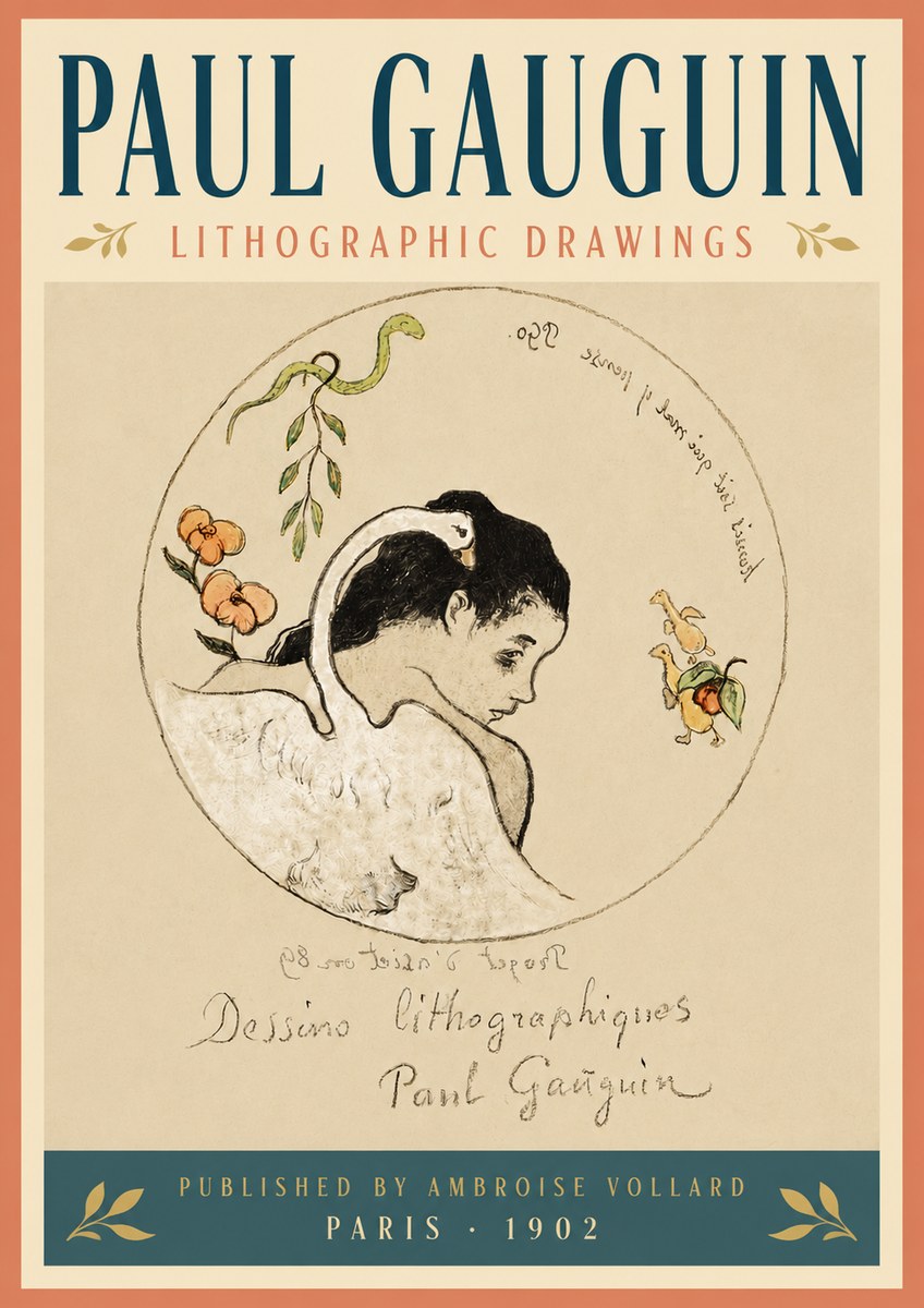 Paul Gauguin Dessins Lithographiques No5 - Póster
